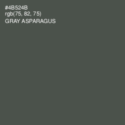 #4B524B - Gray Asparagus Color Image